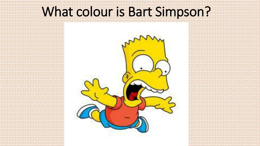what what colour colour is is bart simpso