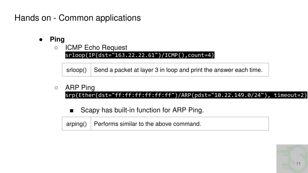 hands on common applications