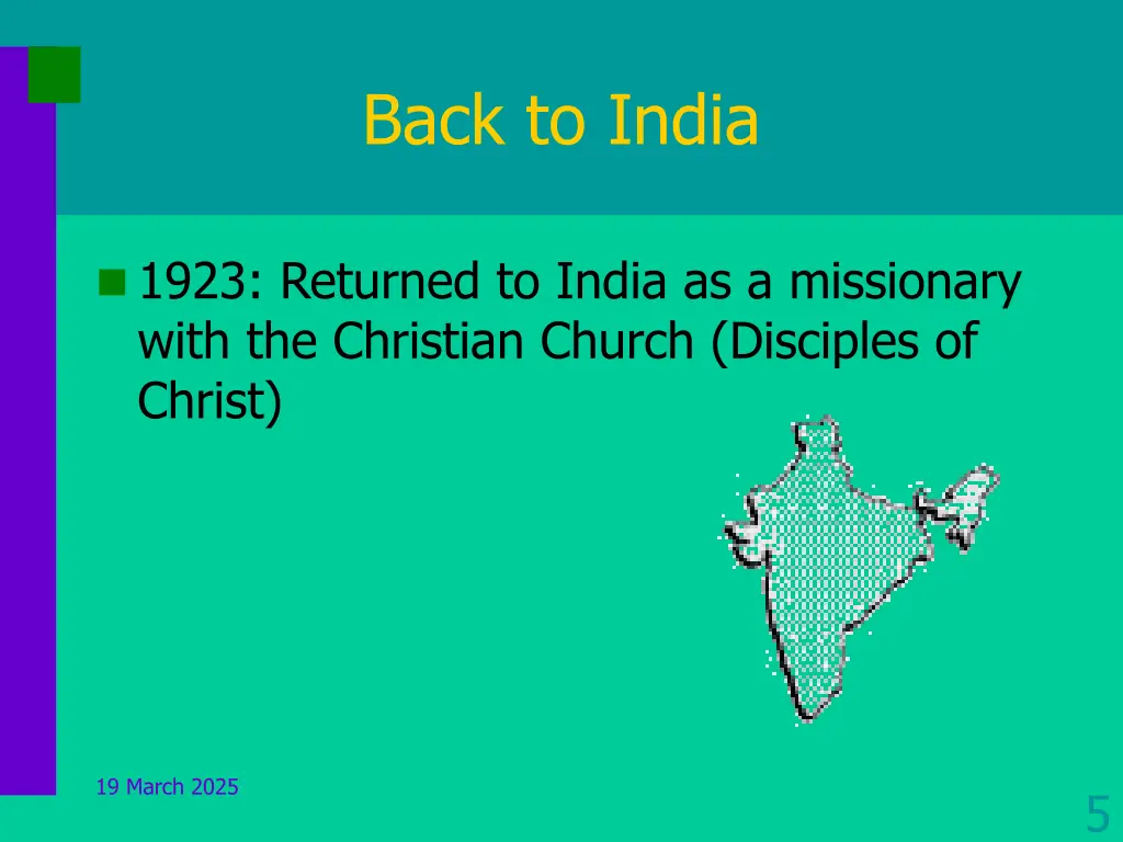 back to india
