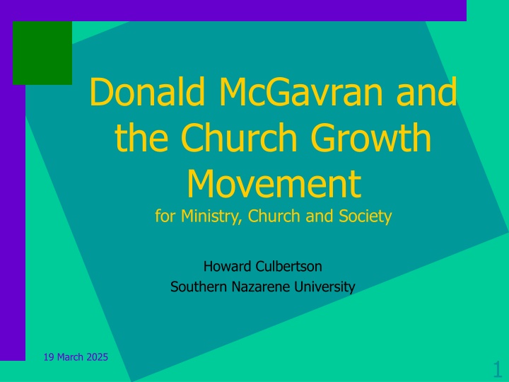 donald mcgavran and the church growth movement