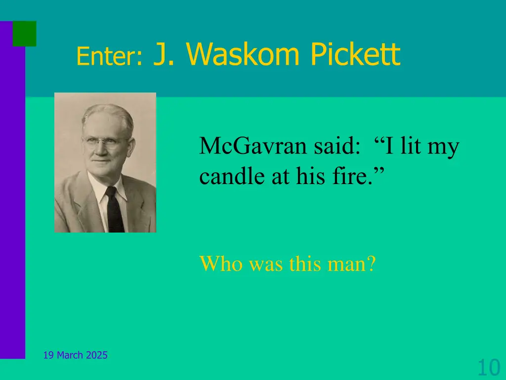 enter j waskom pickett