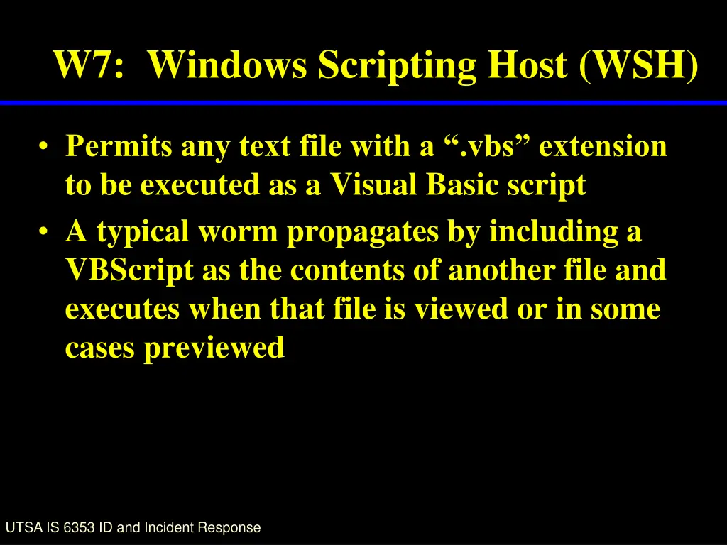 w7 windows scripting host wsh