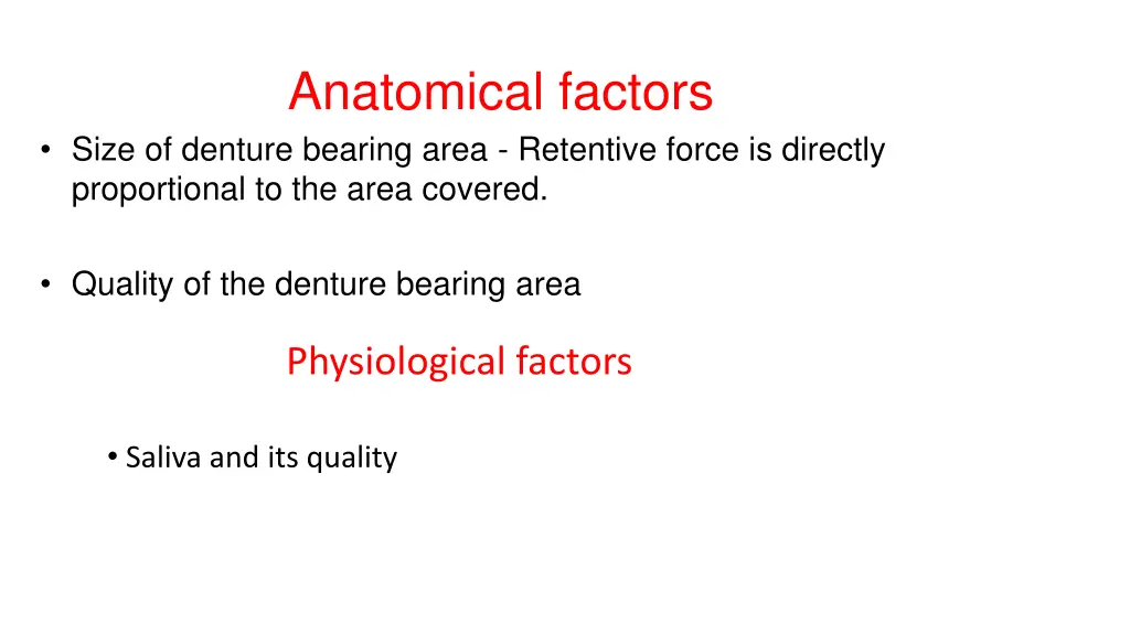 anatomical factors