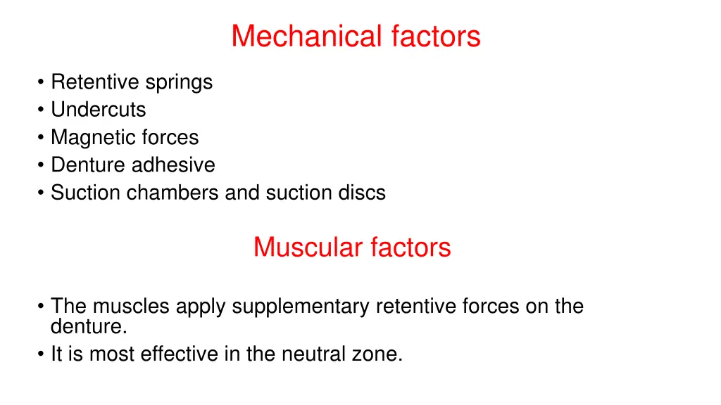 mechanical factors