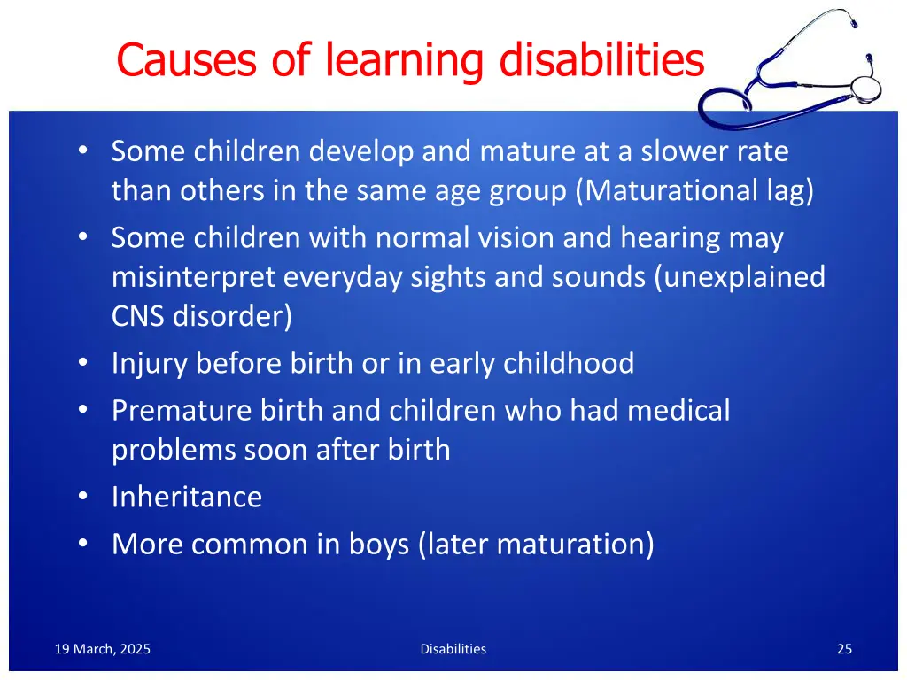 causes of learning disabilities