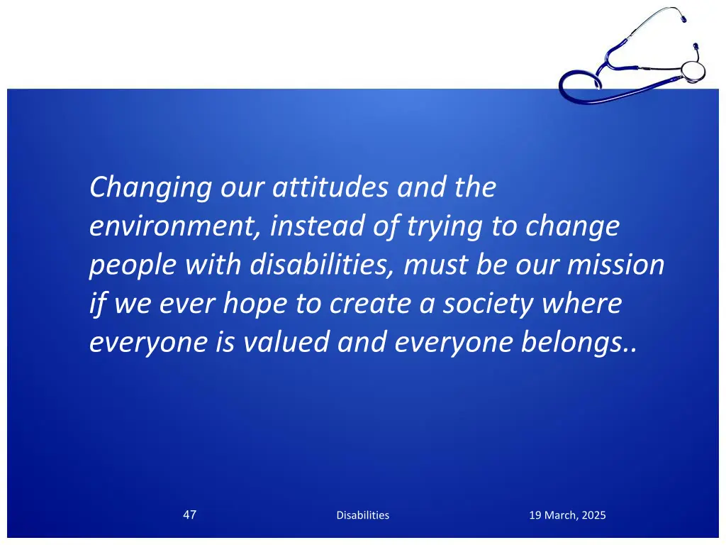 changing our attitudes and the environment