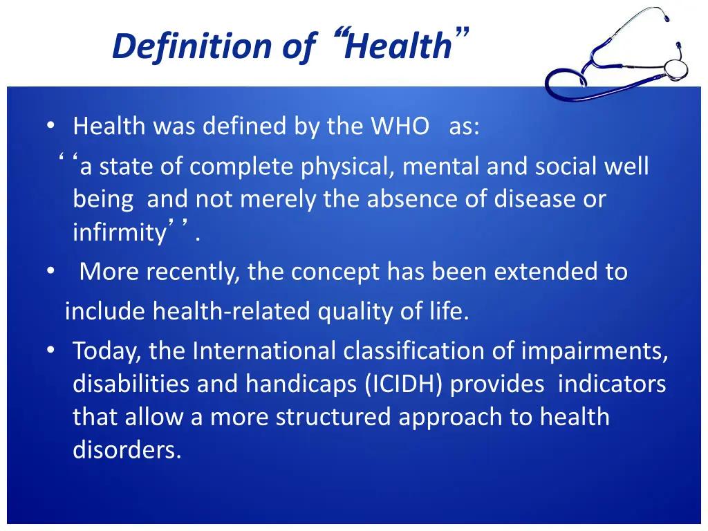 definition of health