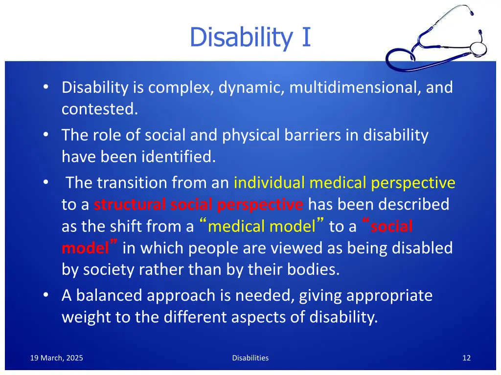 disability i