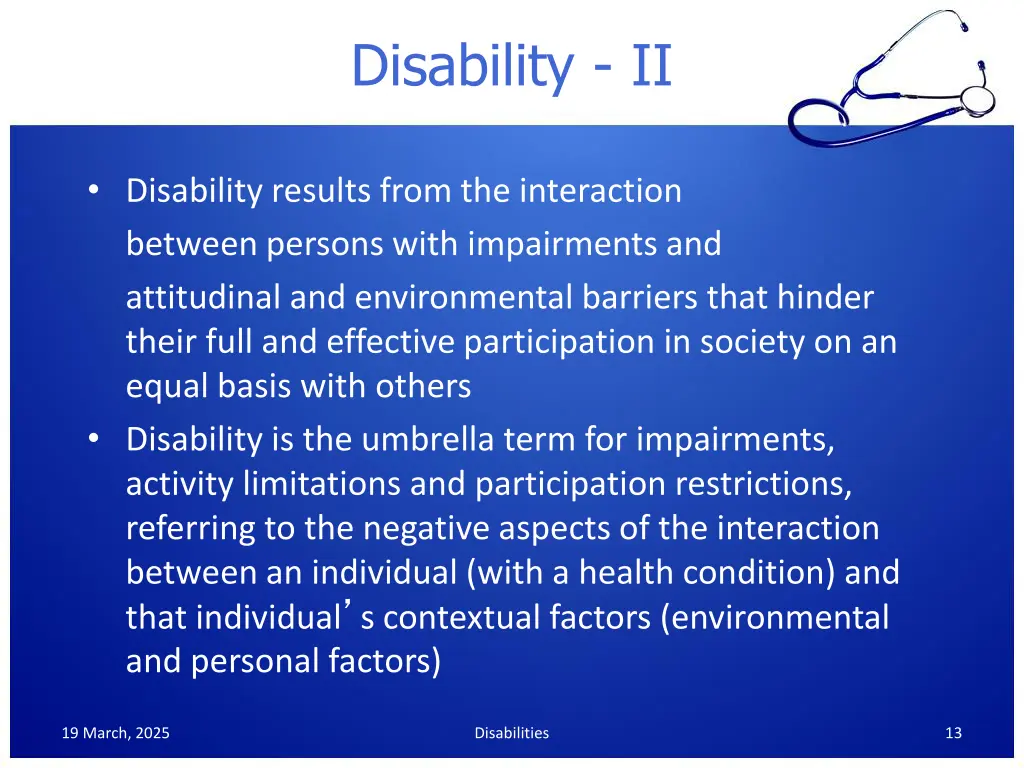 disability ii