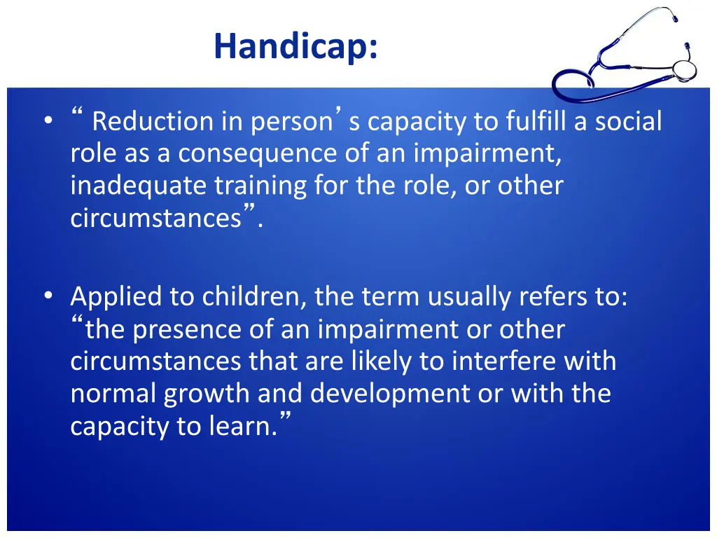 handicap