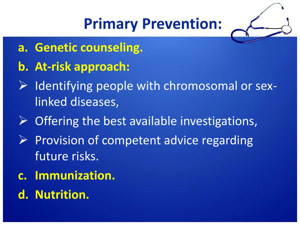 primary prevention