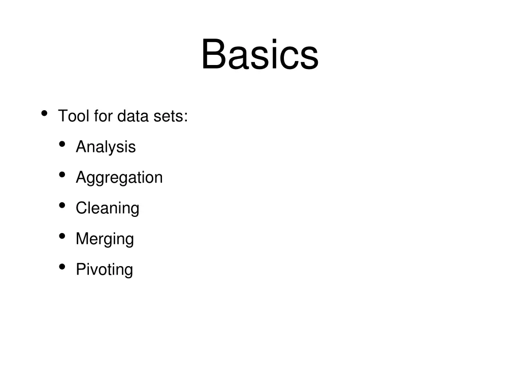 basics