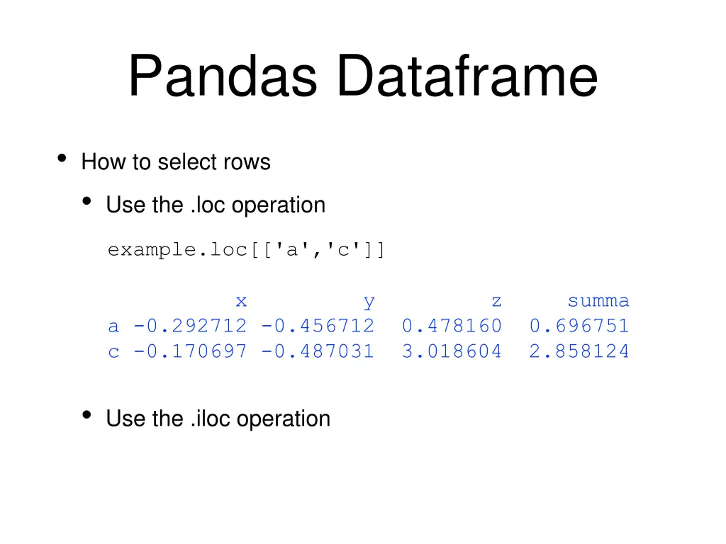 pandas dataframe 10