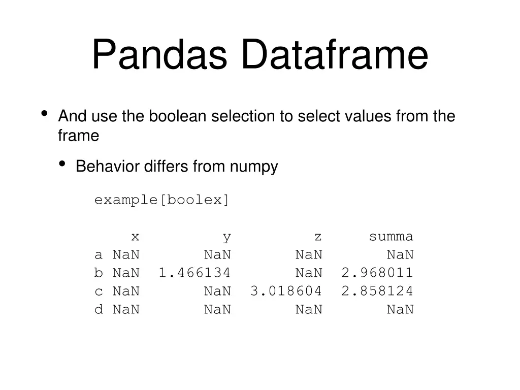pandas dataframe 13