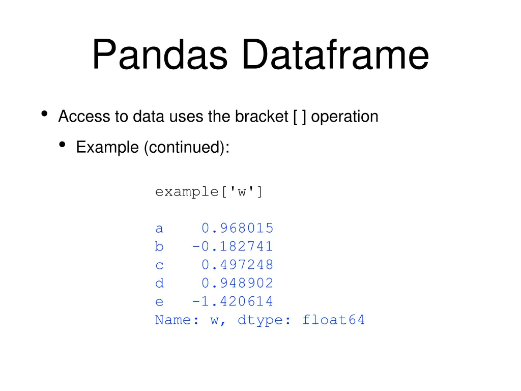 pandas dataframe 2