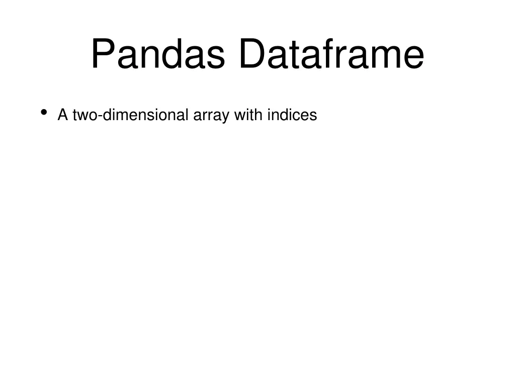 pandas dataframe