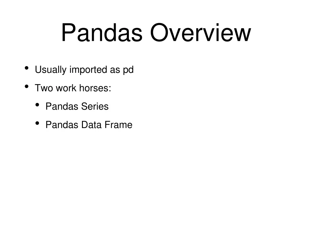 pandas overview 1