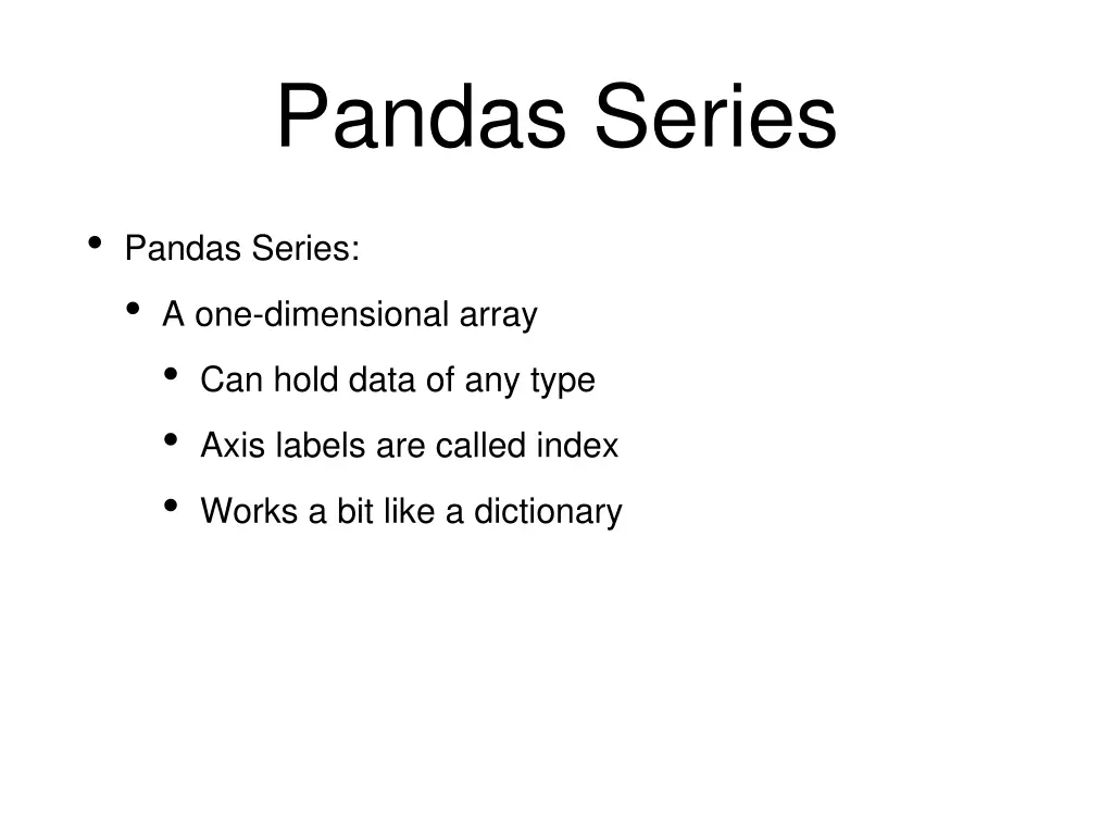 pandas series
