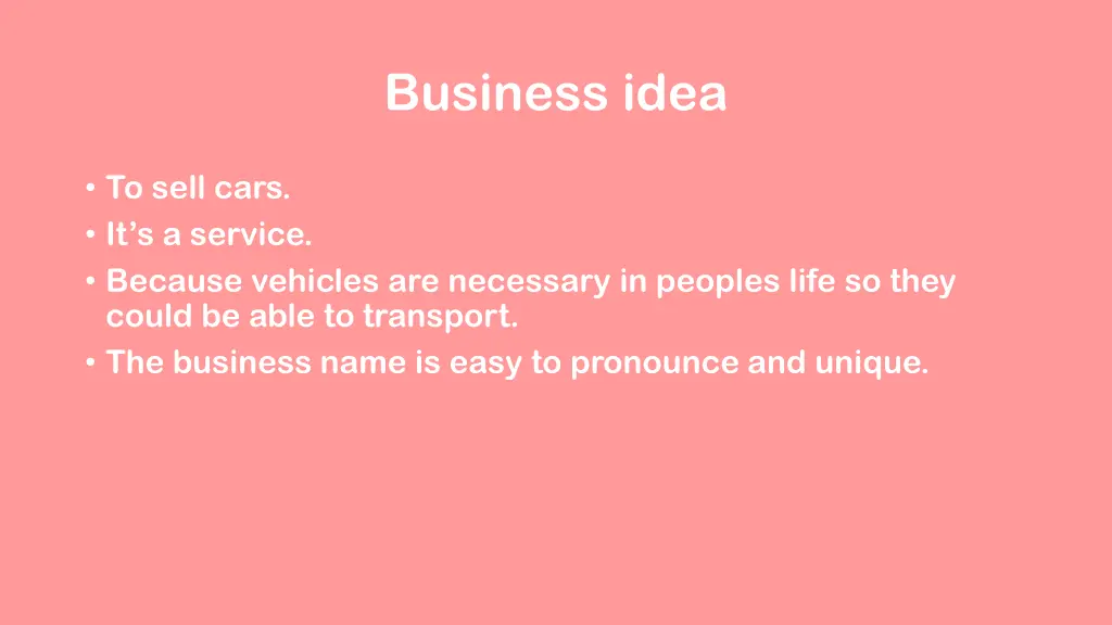business idea