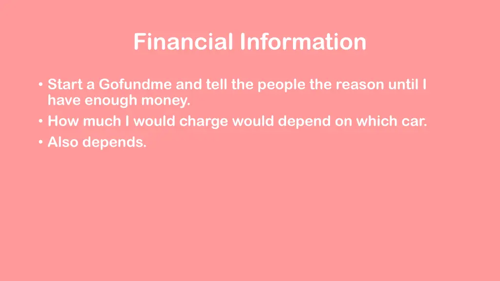 financial information