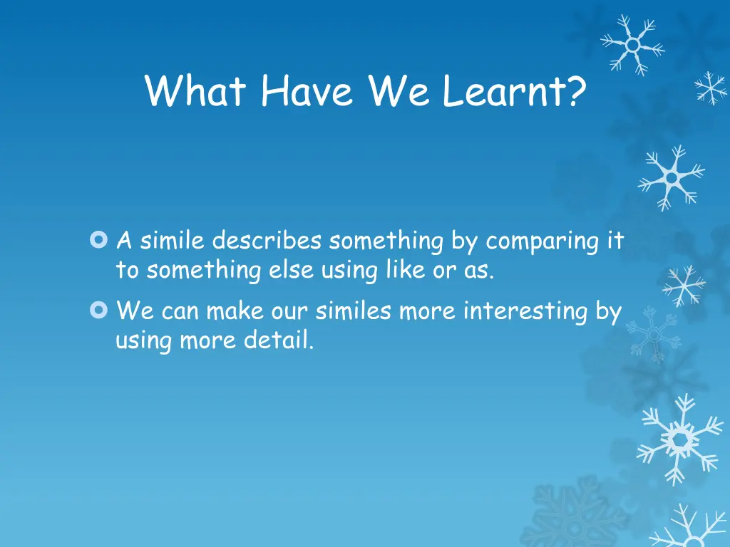 what have we learnt