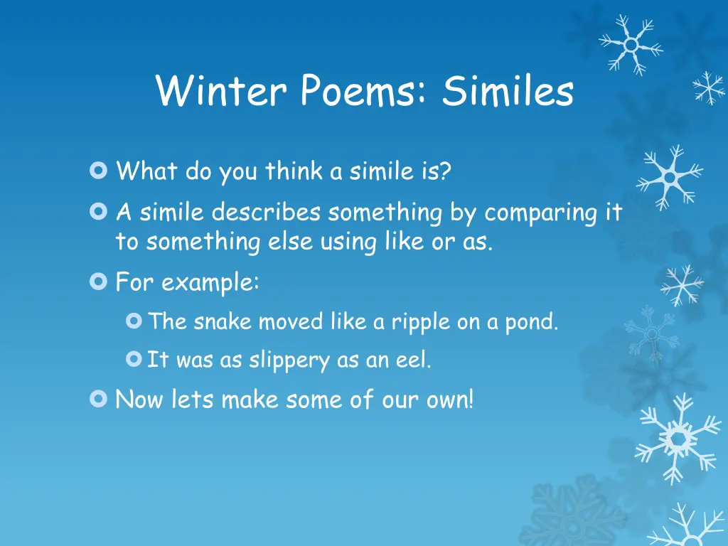 winter poems similes 1