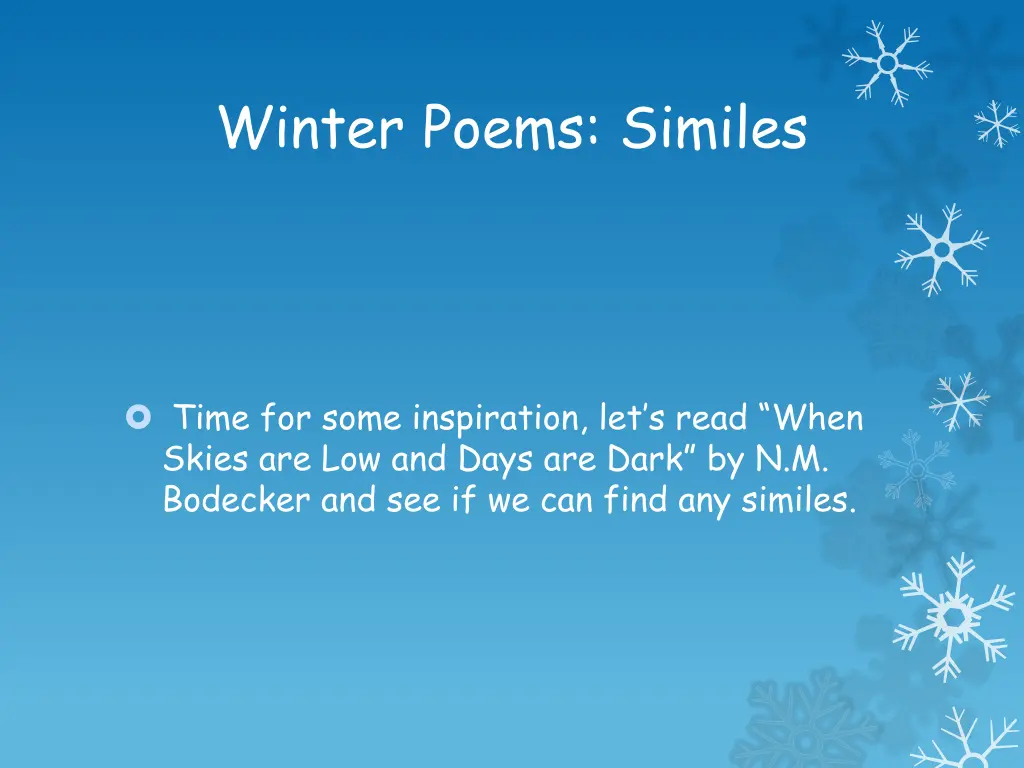 winter poems similes 2