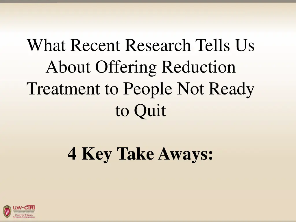 what recent research tells us about offering