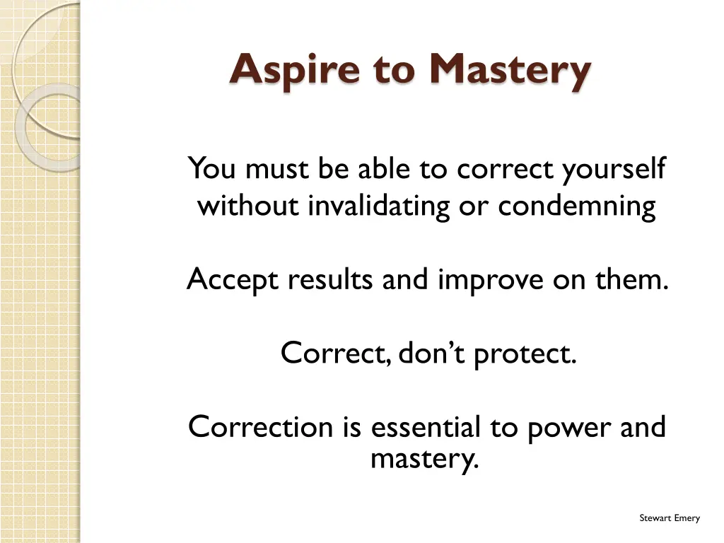 aspire to mastery