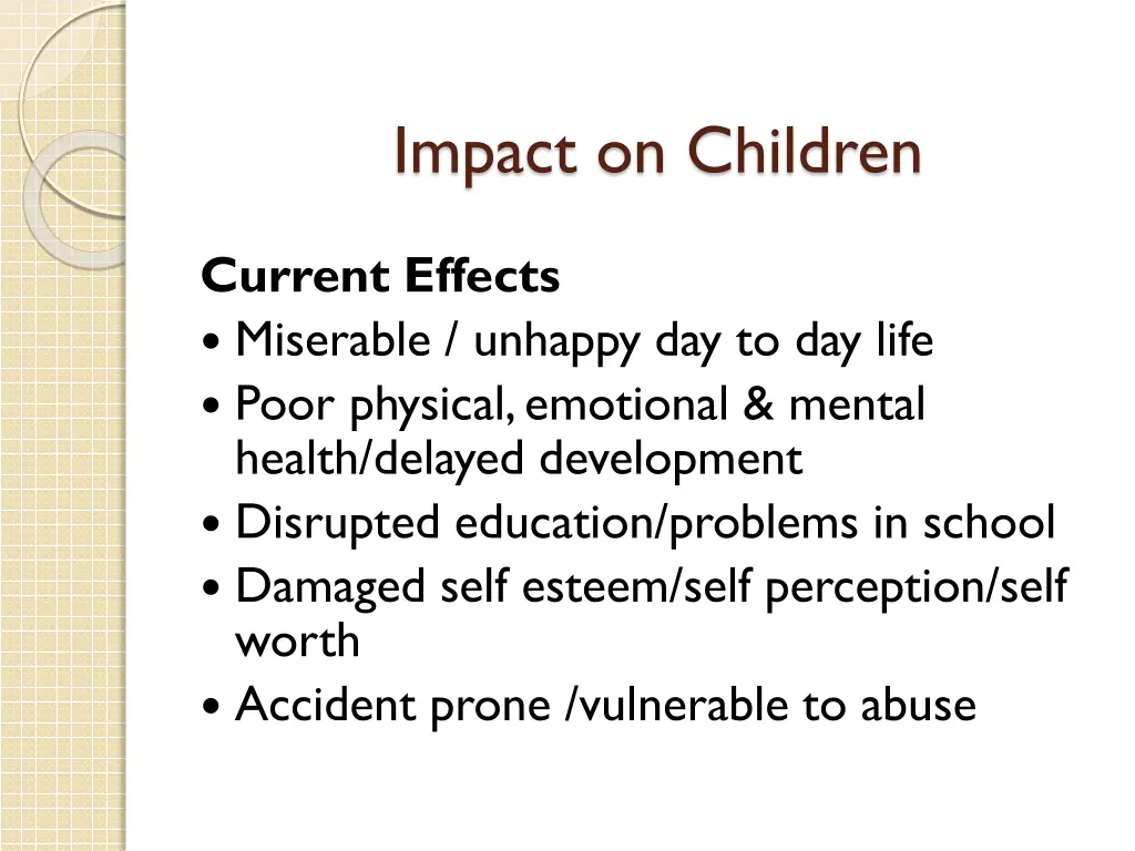 impact on children