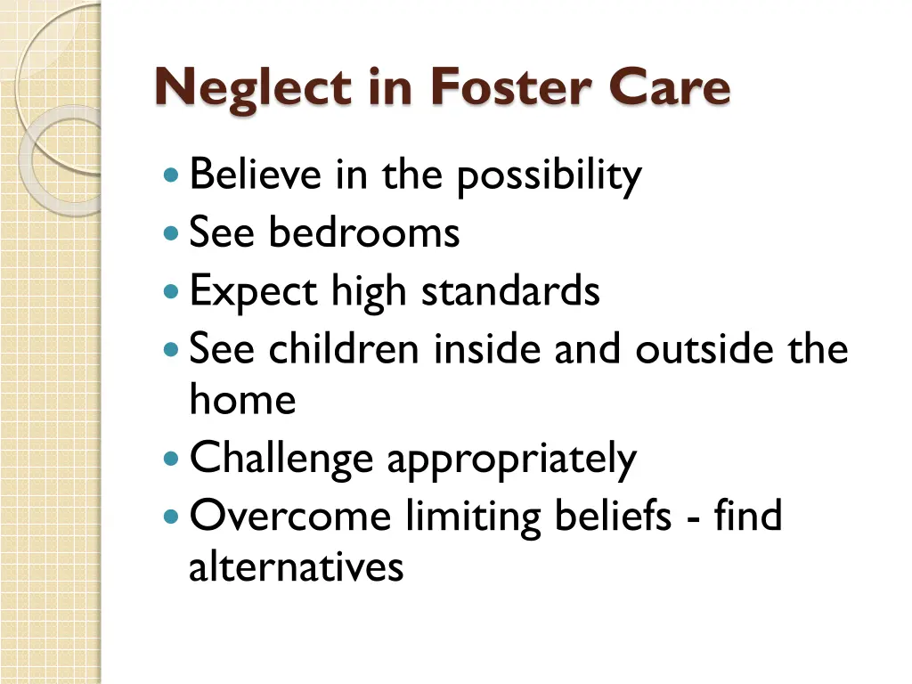 neglect in foster care