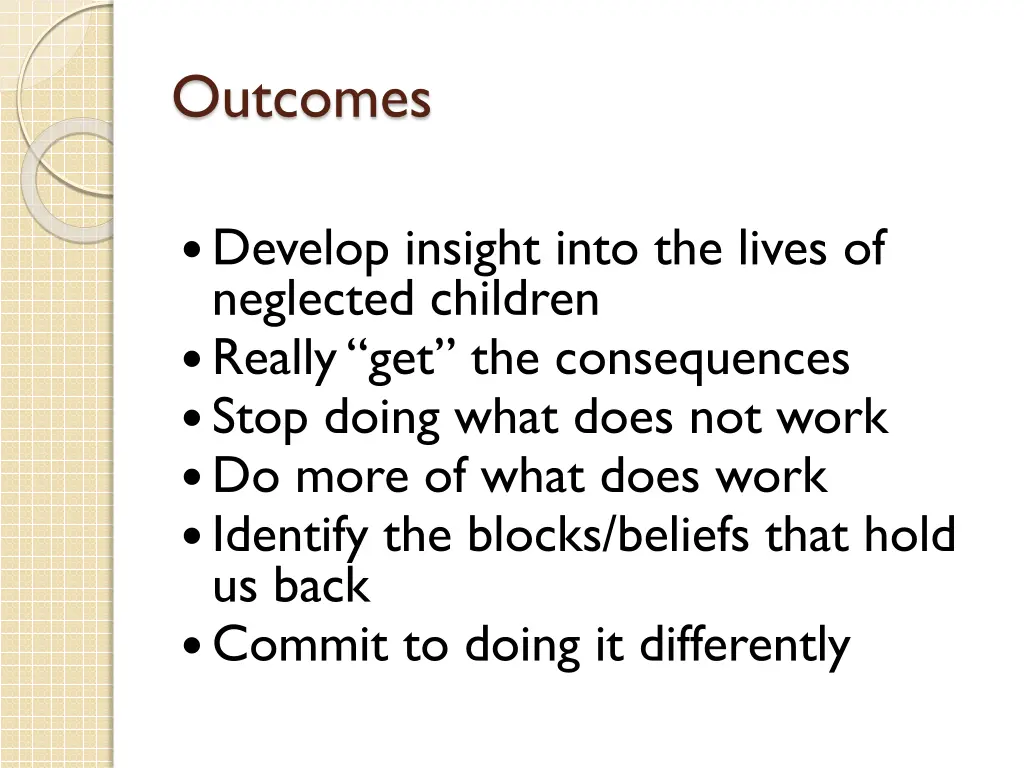outcomes