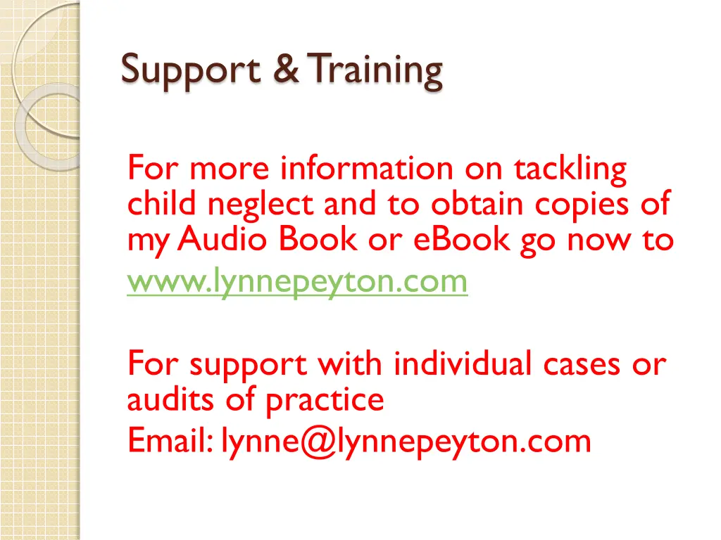 support training