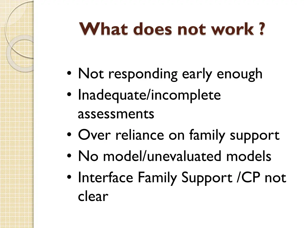 what does not work 1
