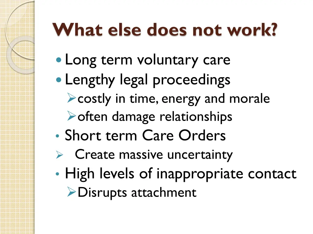 what else does not work