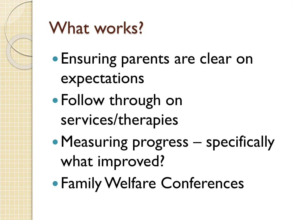 what works 1