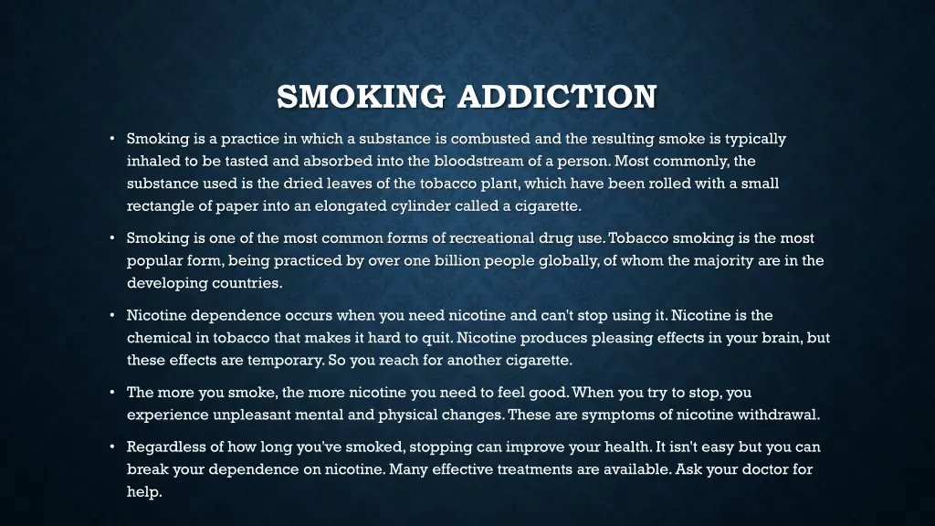 smoking addiction