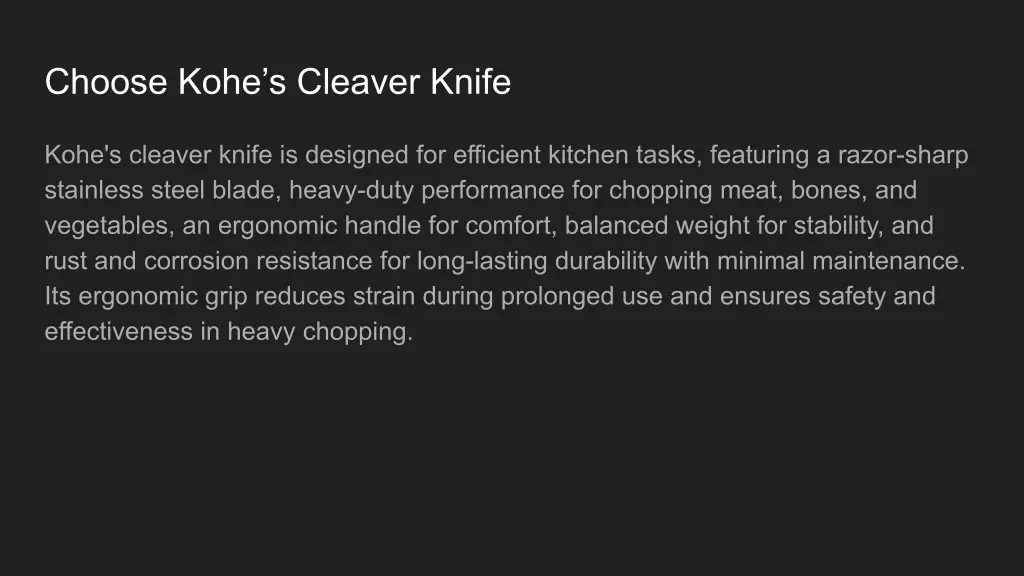 choose kohe s cleaver knife