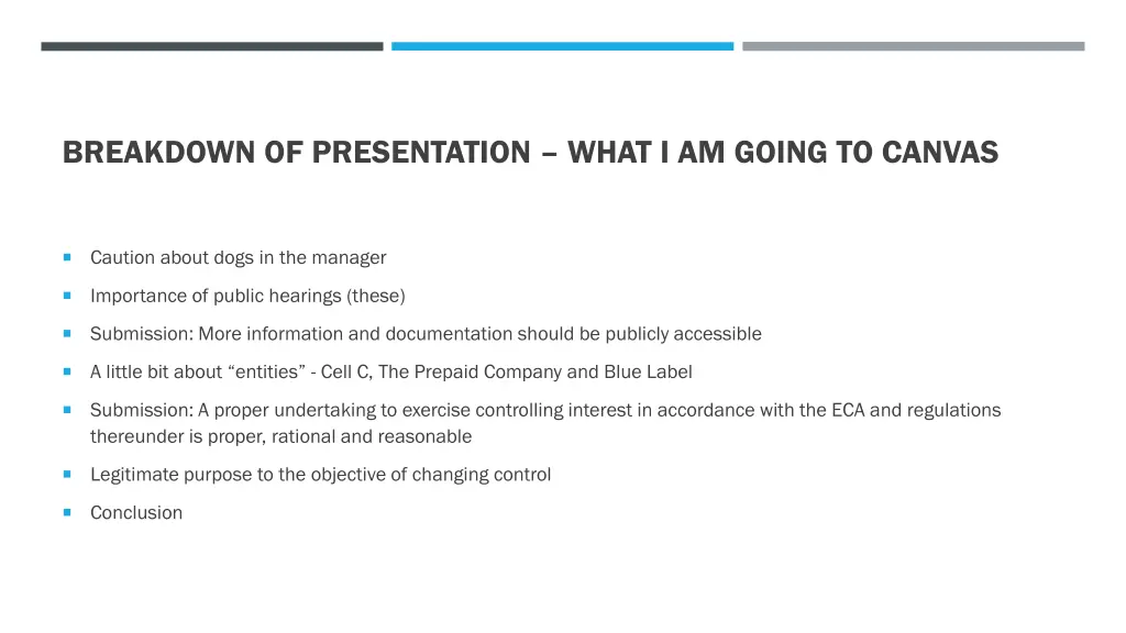 breakdown of presentation what i am going