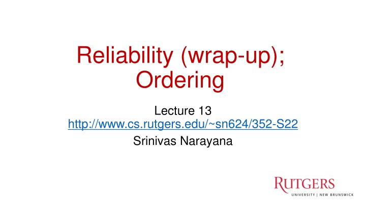reliability wrap up ordering