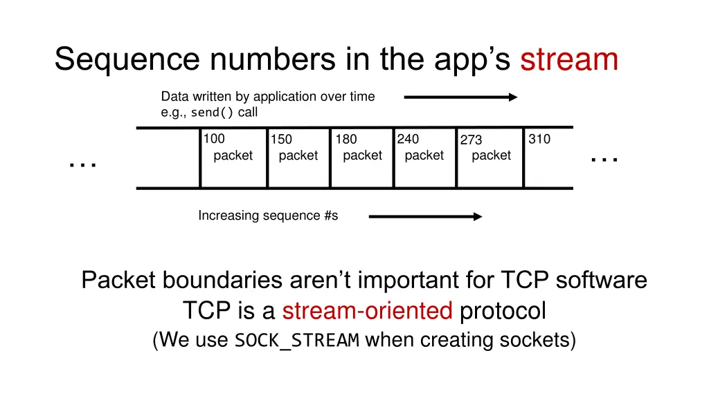 sequence numbers in the app s stream 1
