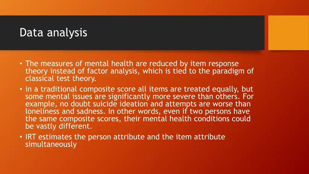 data analysis
