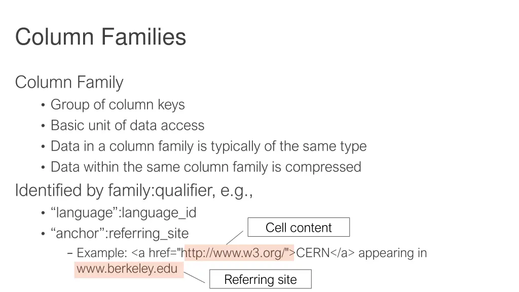 column families