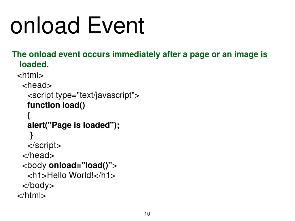 onload event