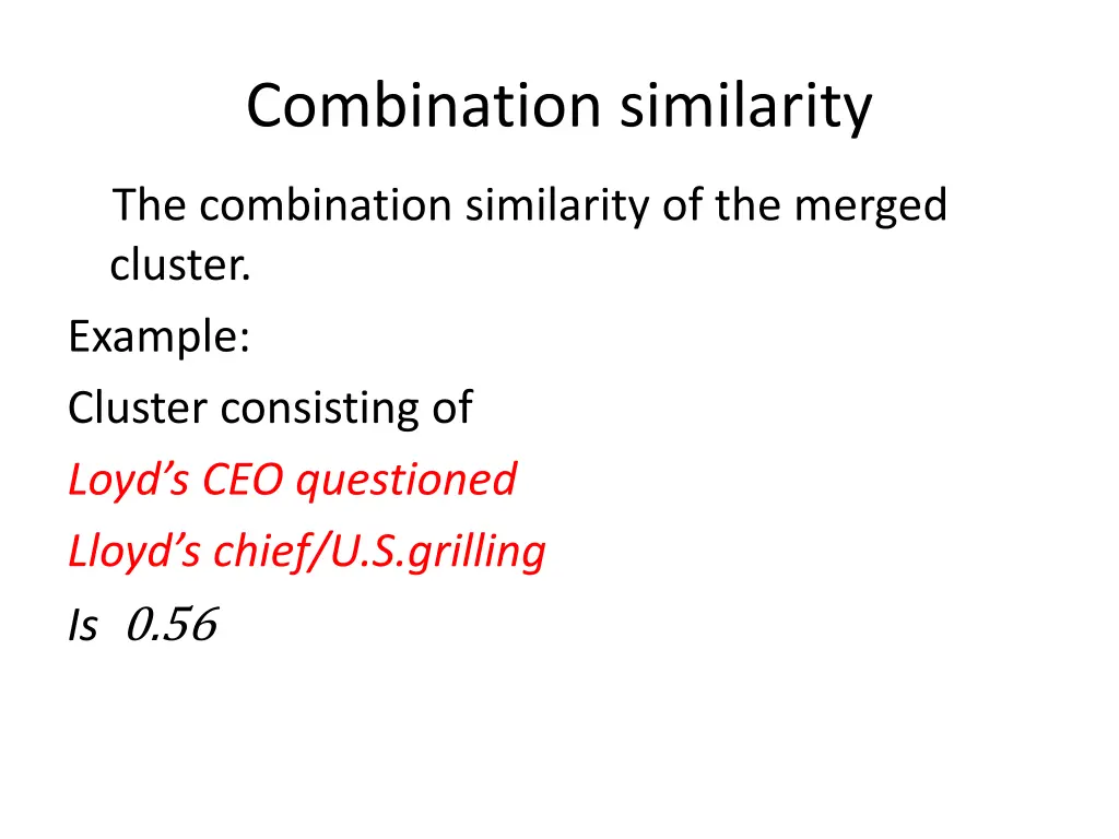 combination similarity