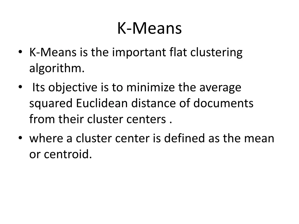 k means