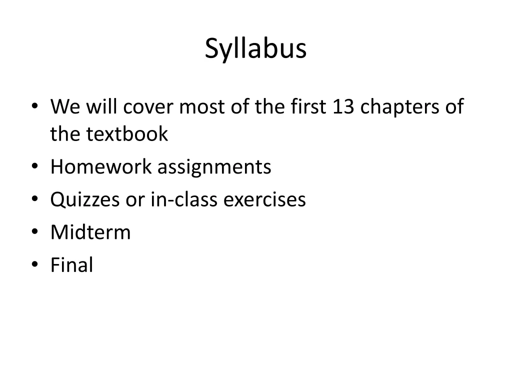 syllabus