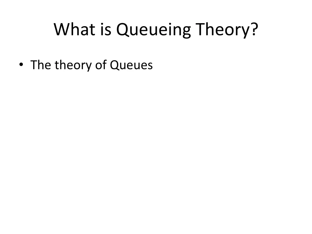 what is queueing theory