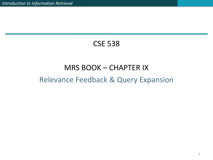 introduction to information retrieval