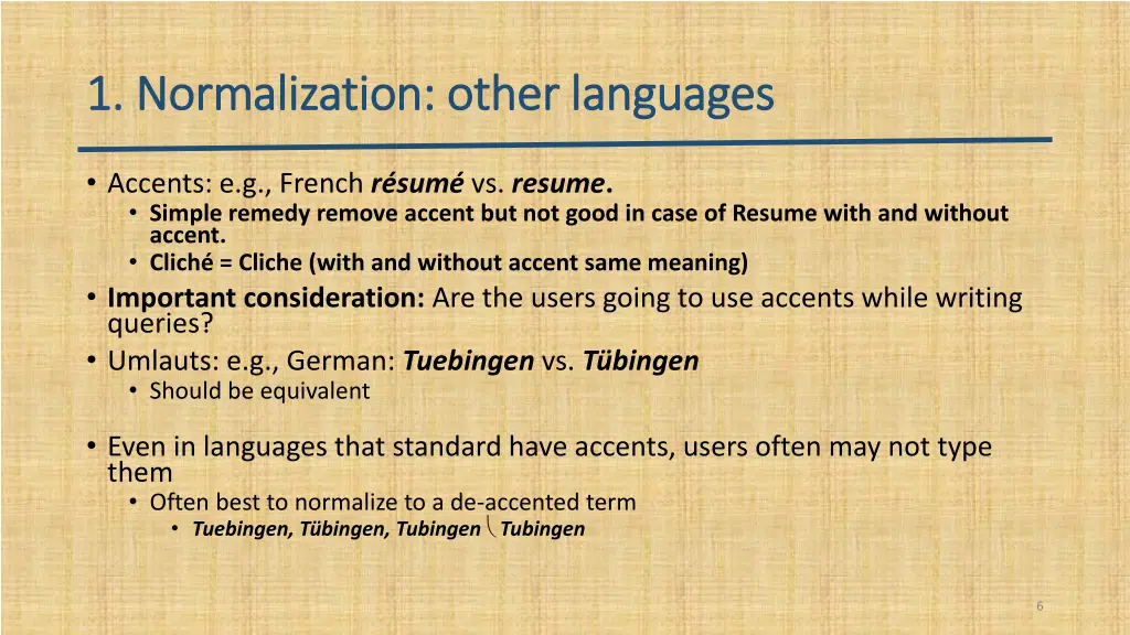 1 normalization other languages 1 normalization